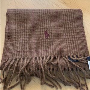 Polo Ralph Lauren brown wool scarf